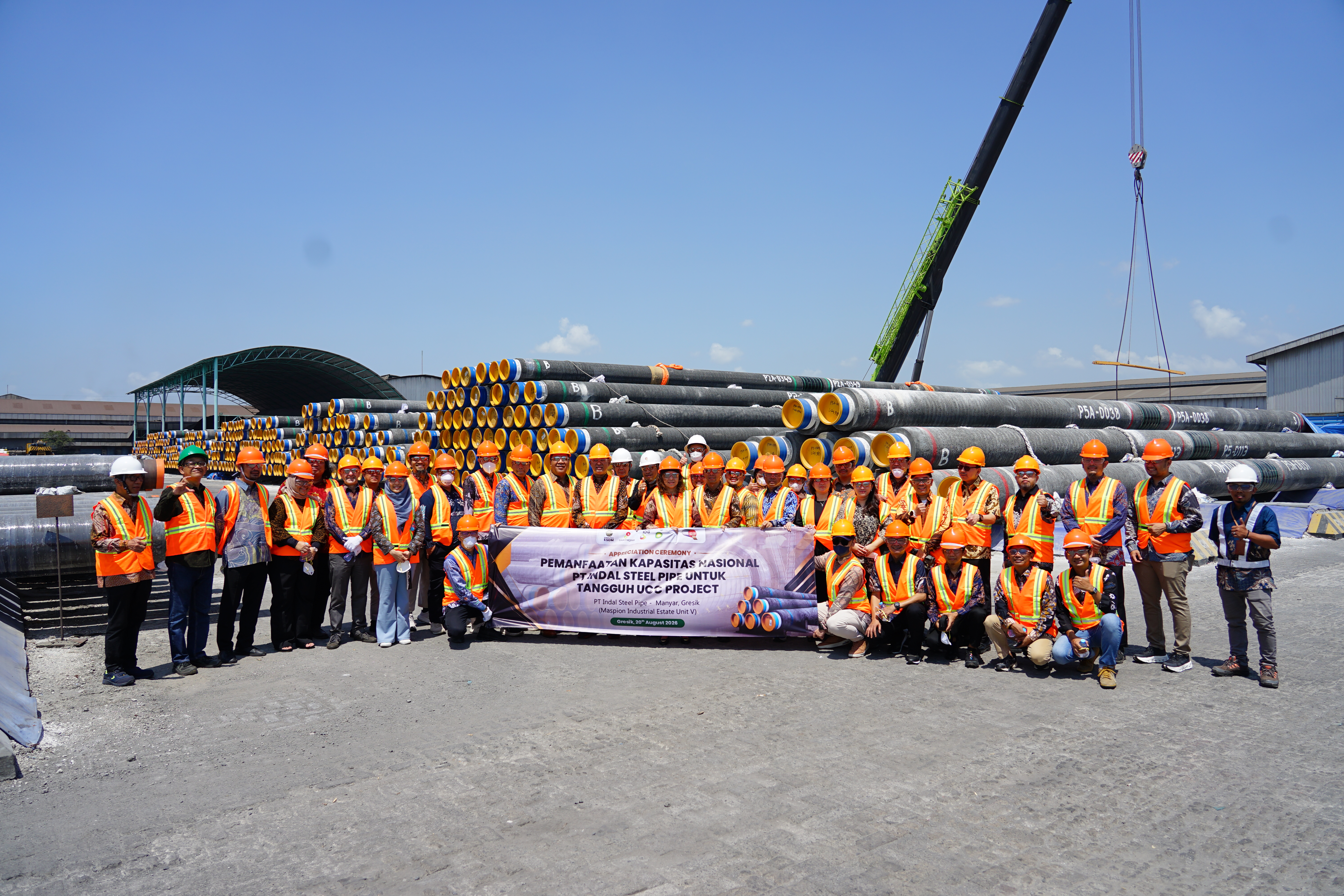 Appreciation for the Utilization of PT Indal Steel Pipe’s National Capacity for the Tangguh UCC Project
